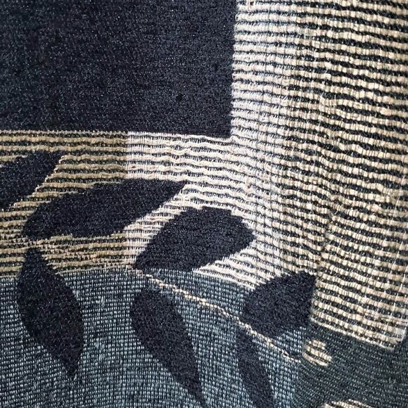 Serengeti Tapestry Colorblock Leaf Print Jacket Black Green Beige Women's 1X - Picture 4 of 5